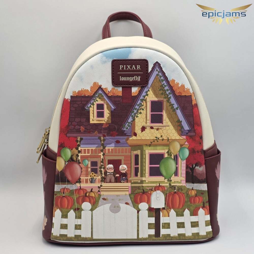 Loungefly Disney Pixar Up Carl and Ellie Pumpkin Porch Mini Backpack New